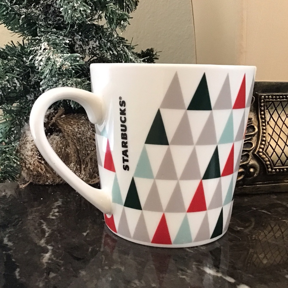 Starbucks geometric holiday Christmas tree mug